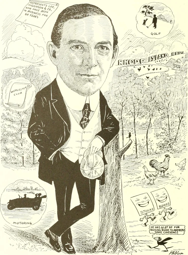 An illustration from Men of Worcester in caricature ;, 1917, leaf 113