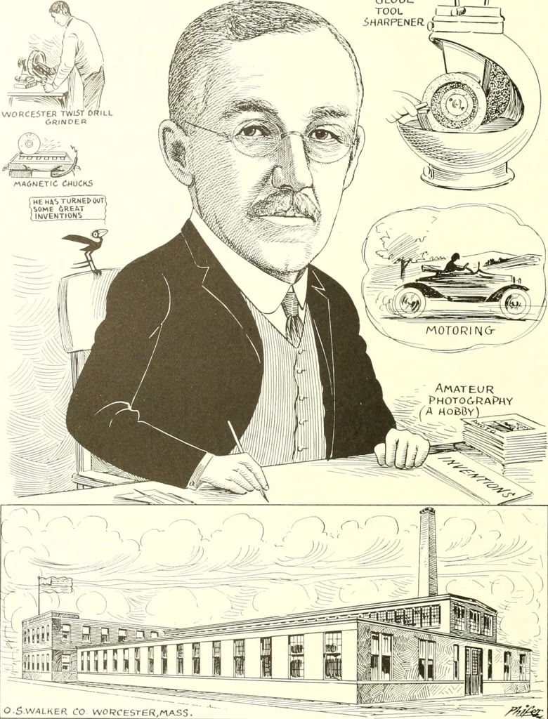 An illustration from Men of Worcester in caricature ;, 1917, leaf 115