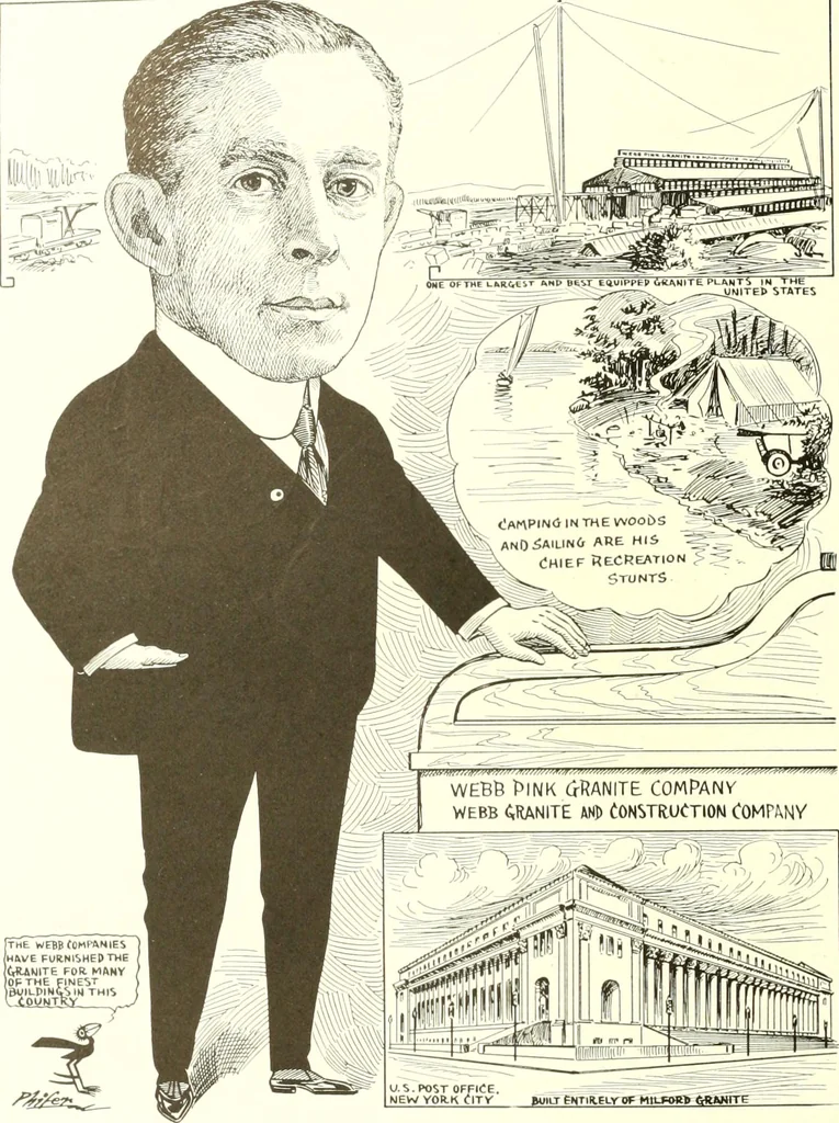 An illustration from Men of Worcester in caricature ;, 1917, leaf 119