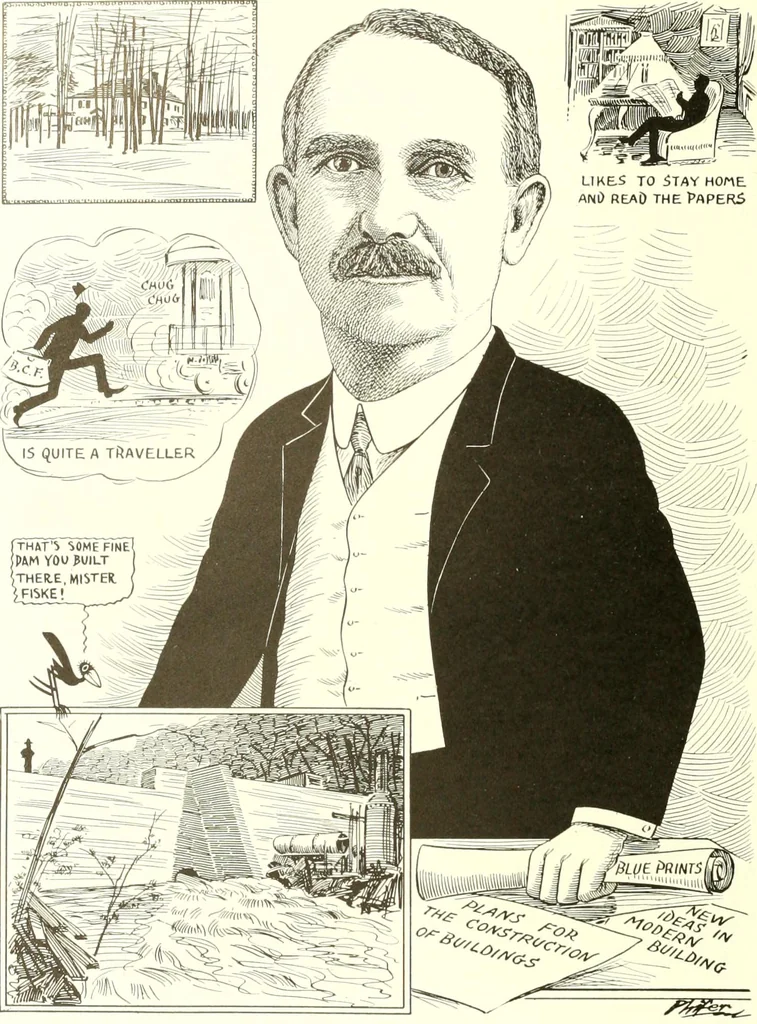 An illustration from Men of Worcester in caricature ;, 1917, leaf 123