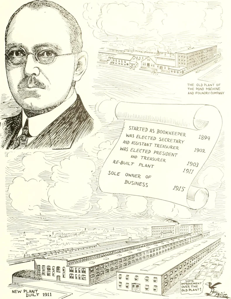 An illustration from Men of Worcester in caricature ;, 1917, leaf 128