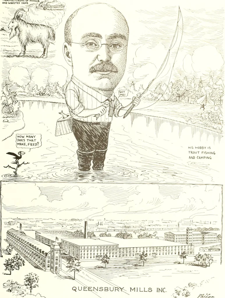An illustration from Men of Worcester in caricature ;, 1917, leaf 136