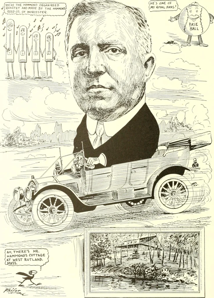 An illustration from Men of Worcester in caricature ;, 1917, leaf 137
