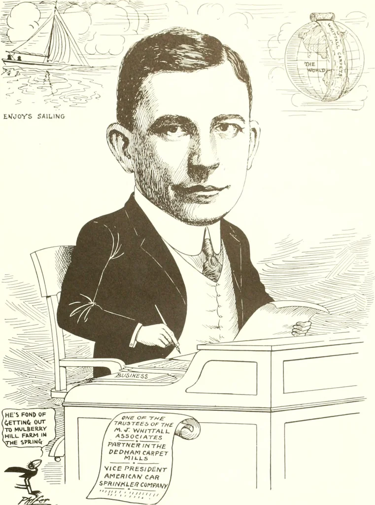An illustration from Men of Worcester in caricature ;, 1917, leaf 14