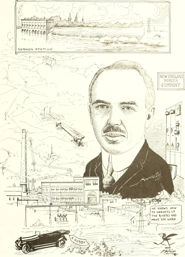 An illustration from Men of Worcester in caricature ;, 1917, leaf 150