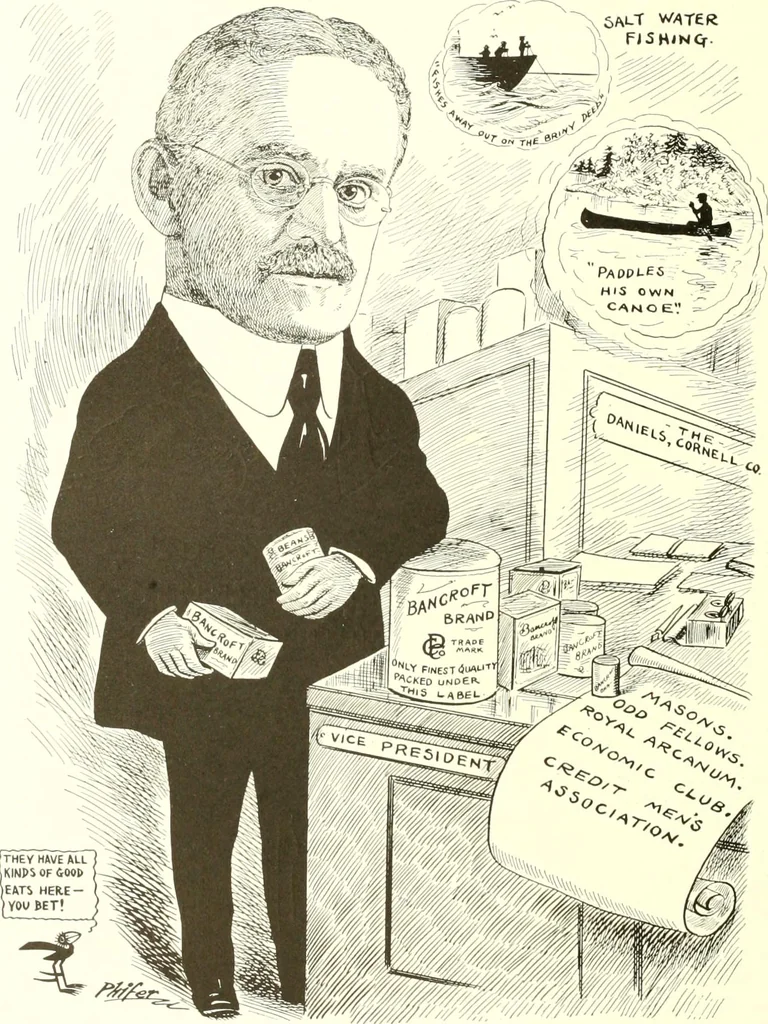 An illustration from Men of Worcester in caricature ;, 1917, leaf 159