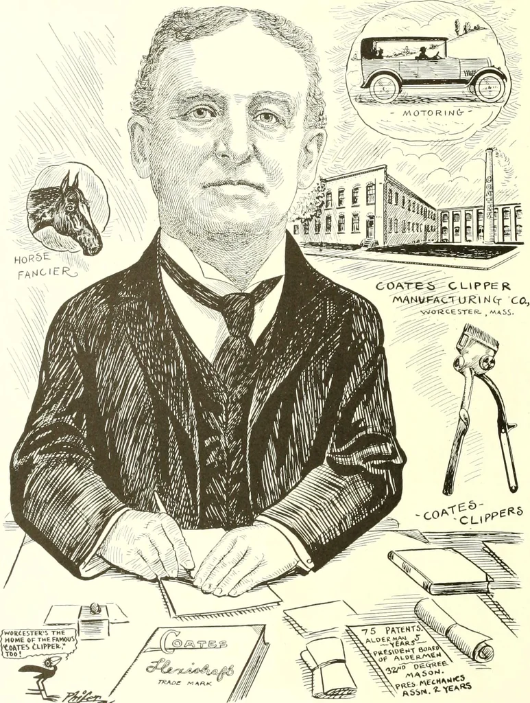 An illustration from Men of Worcester in caricature ;, 1917, leaf 173