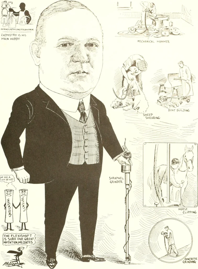 An illustration from Men of Worcester in caricature ;, 1917, leaf 174