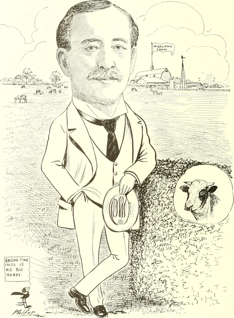 An illustration from Men of Worcester in caricature ;, 1917, leaf 177