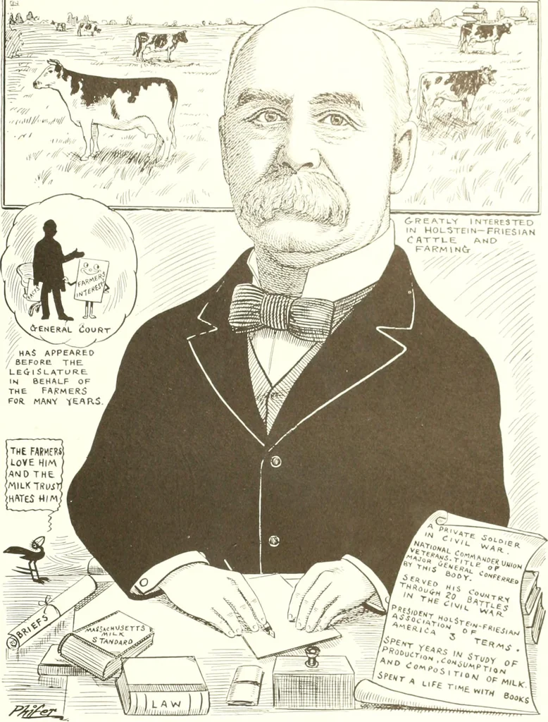 An illustration from Men of Worcester in caricature ;, 1917, leaf 178