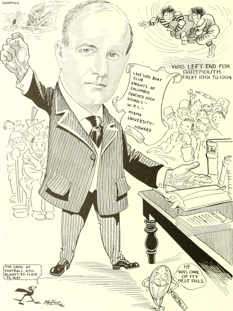 An illustration from Men of Worcester in caricature ;, 1917, leaf 187