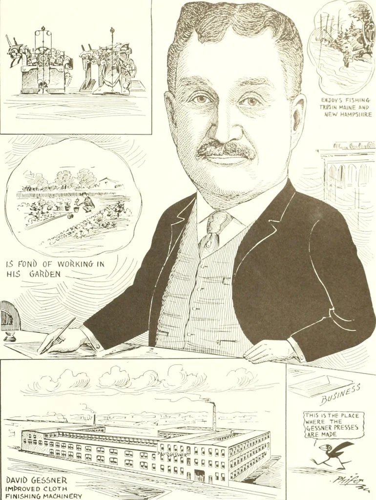 An illustration from Men of Worcester in caricature ;, 1917, leaf 188