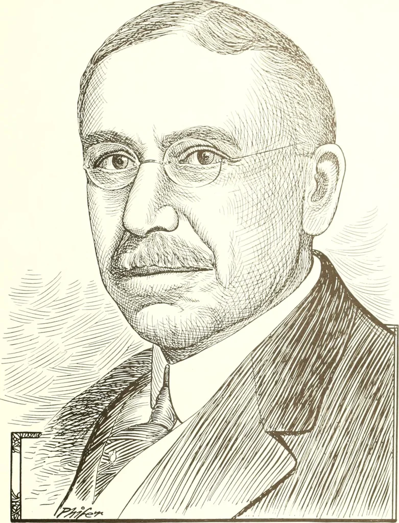 An illustration from Men of Worcester in caricature ;, 1917, leaf 20
