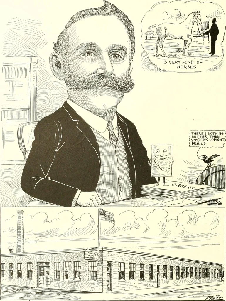 An illustration from Men of Worcester in caricature ;, 1917, leaf 207