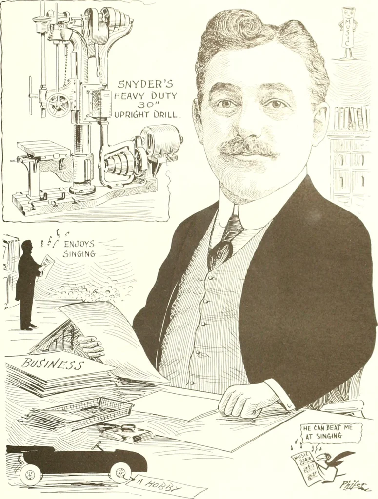 An illustration from Men of Worcester in caricature ;, 1917, leaf 208