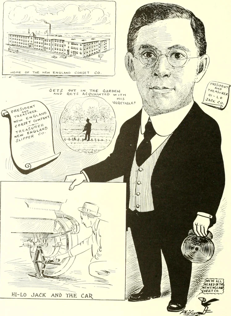 An illustration from Men of Worcester in caricature ;, 1917, leaf 215