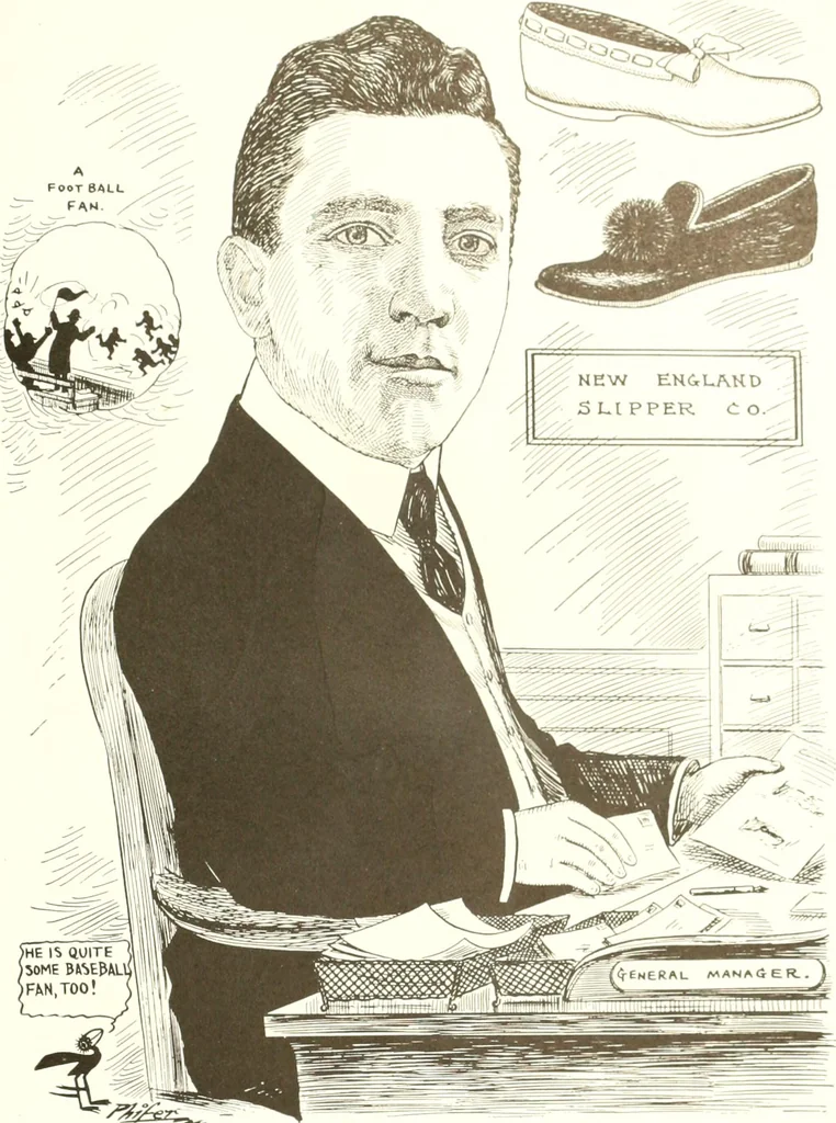 An illustration from Men of Worcester in caricature ;, 1917, leaf 216
