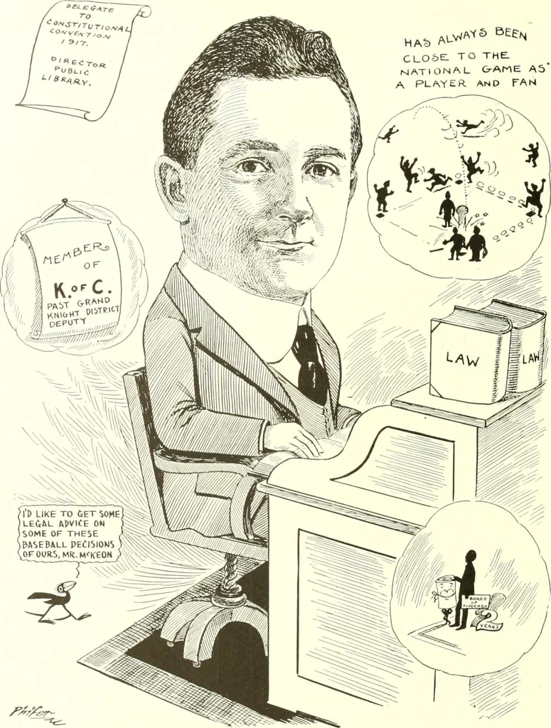 An illustration from Men of Worcester in caricature ;, 1917, leaf 223