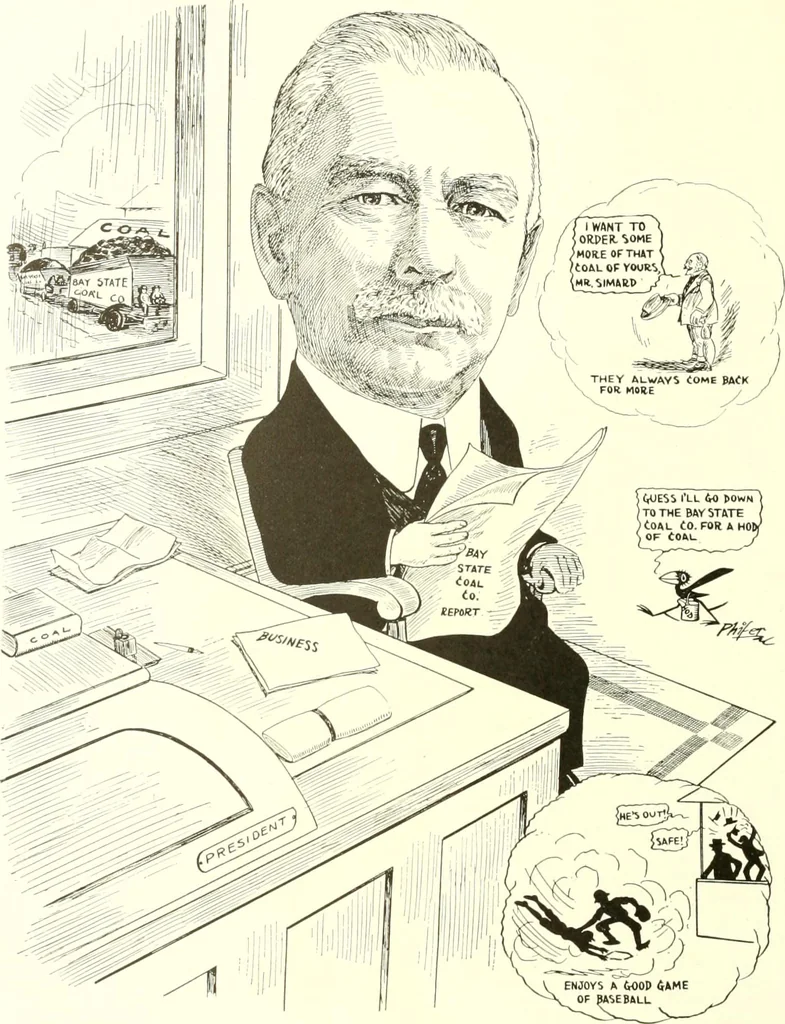 An illustration from Men of Worcester in caricature ;, 1917, leaf 227