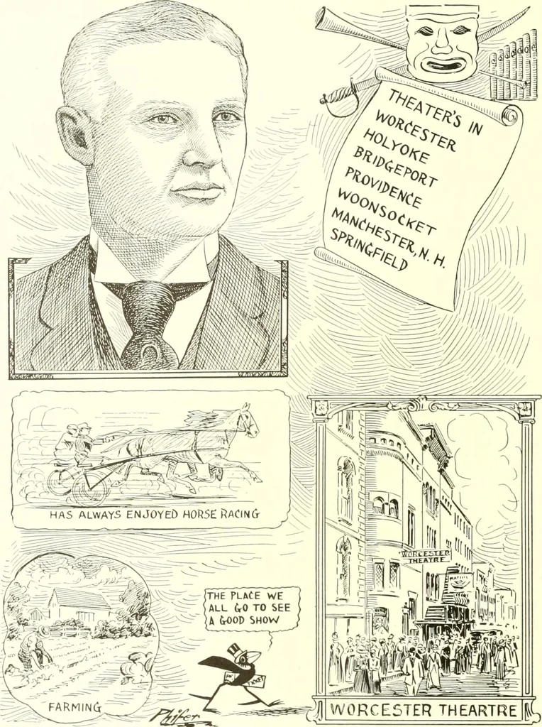 An illustration from Men of Worcester in caricature ;, 1917, leaf 237