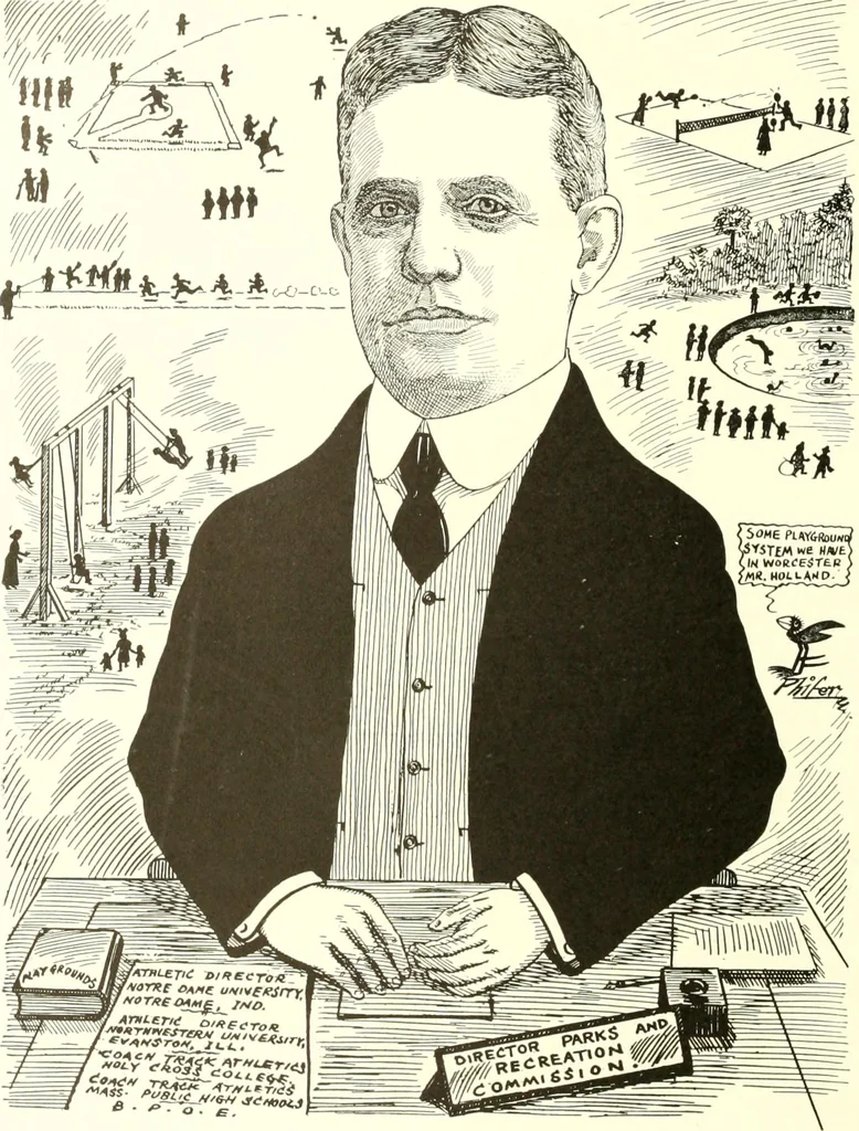 An illustration from Men of Worcester in caricature ;, 1917, leaf 247