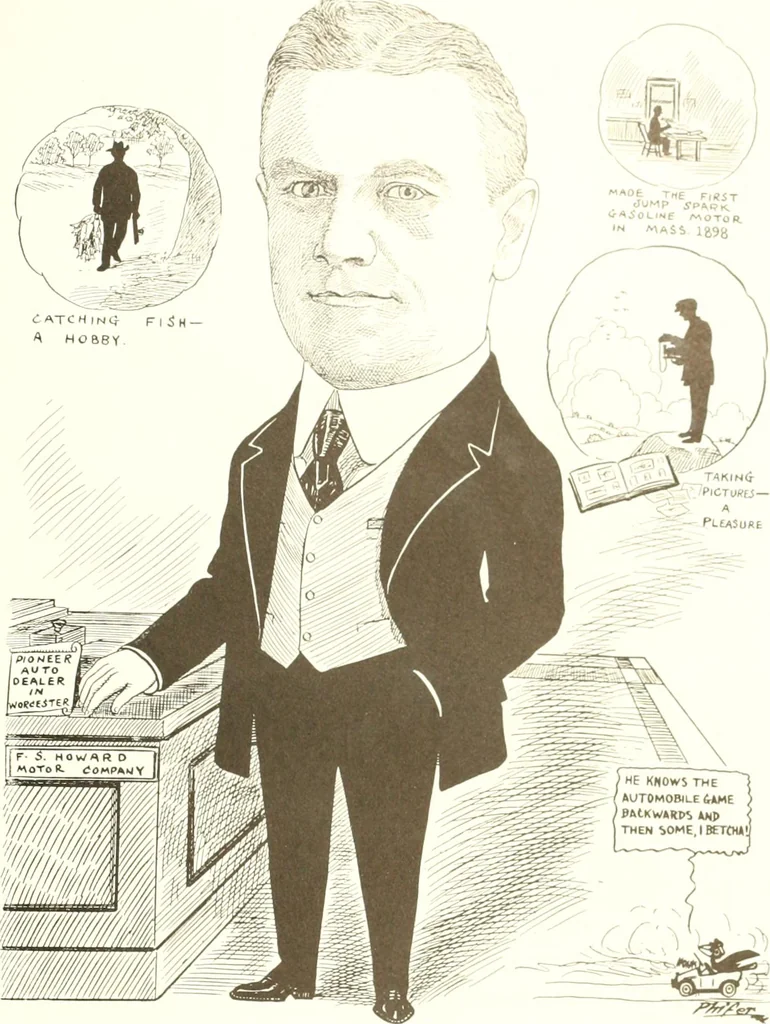 An illustration from Men of Worcester in caricature ;, 1917, leaf 250