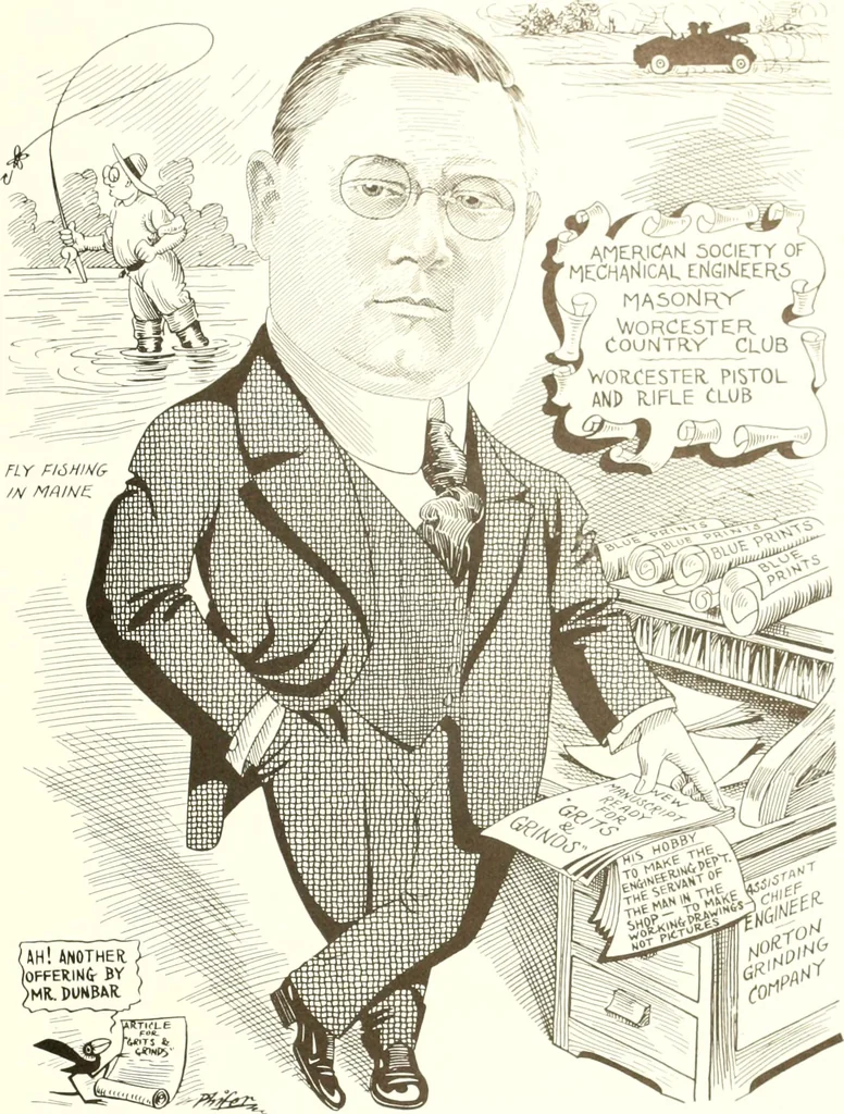 An illustration from Men of Worcester in caricature ;, 1917, leaf 28