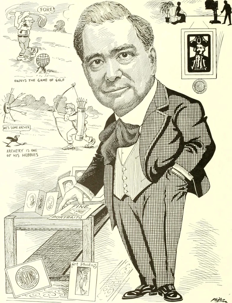 An illustration from Men of Worcester in caricature ;, 1917, leaf 283