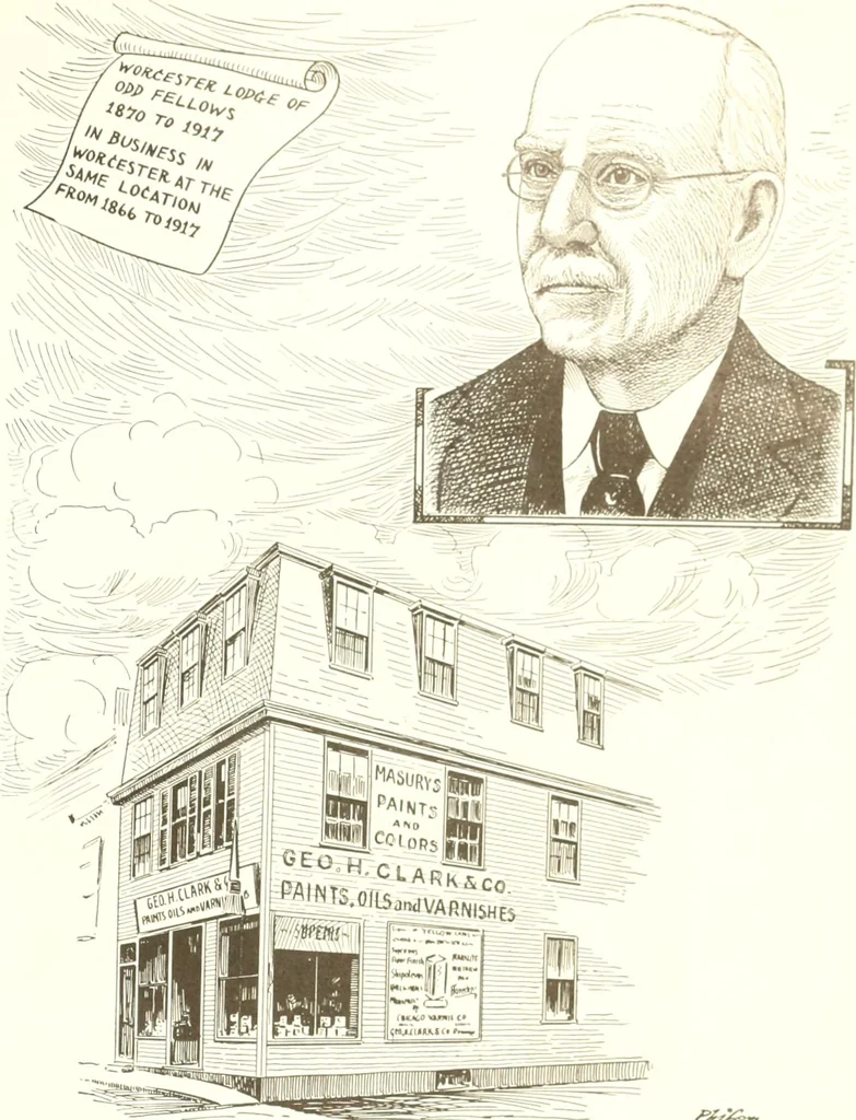 An illustration from Men of Worcester in caricature ;, 1917, leaf 288