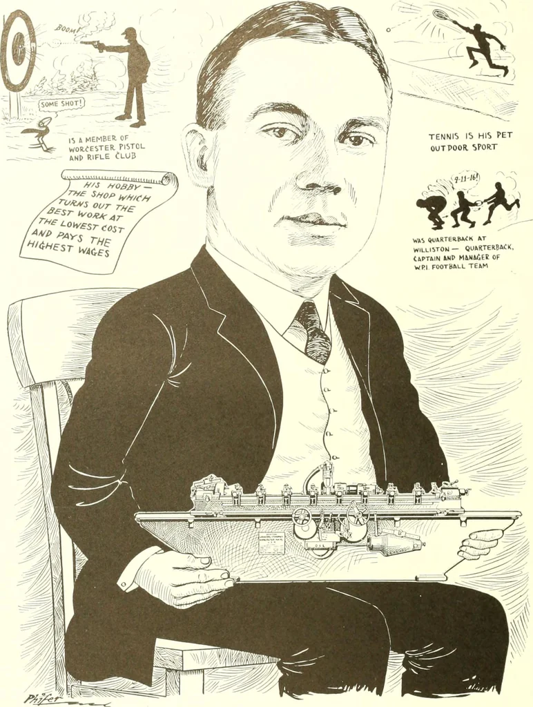 An illustration from Men of Worcester in caricature ;, 1917, leaf 29