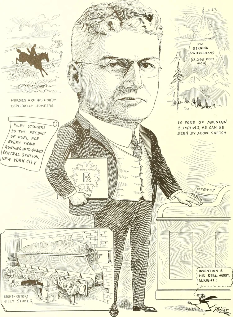An illustration from Men of Worcester in caricature ;, 1917, leaf 35