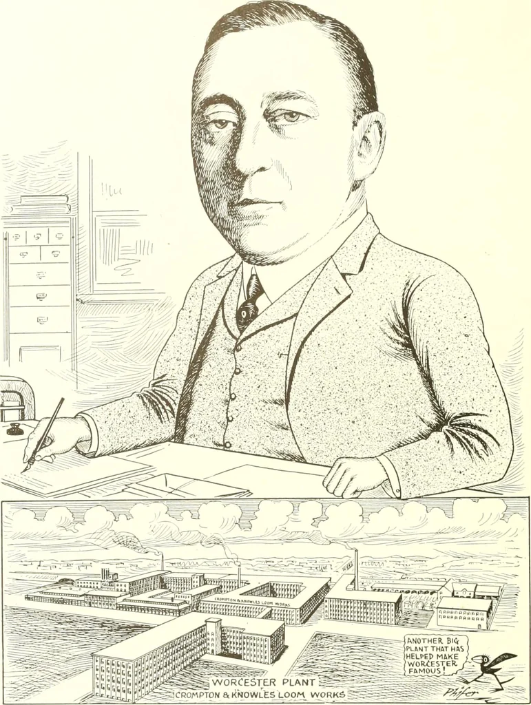 An illustration from Men of Worcester in caricature ;, 1917, leaf 41