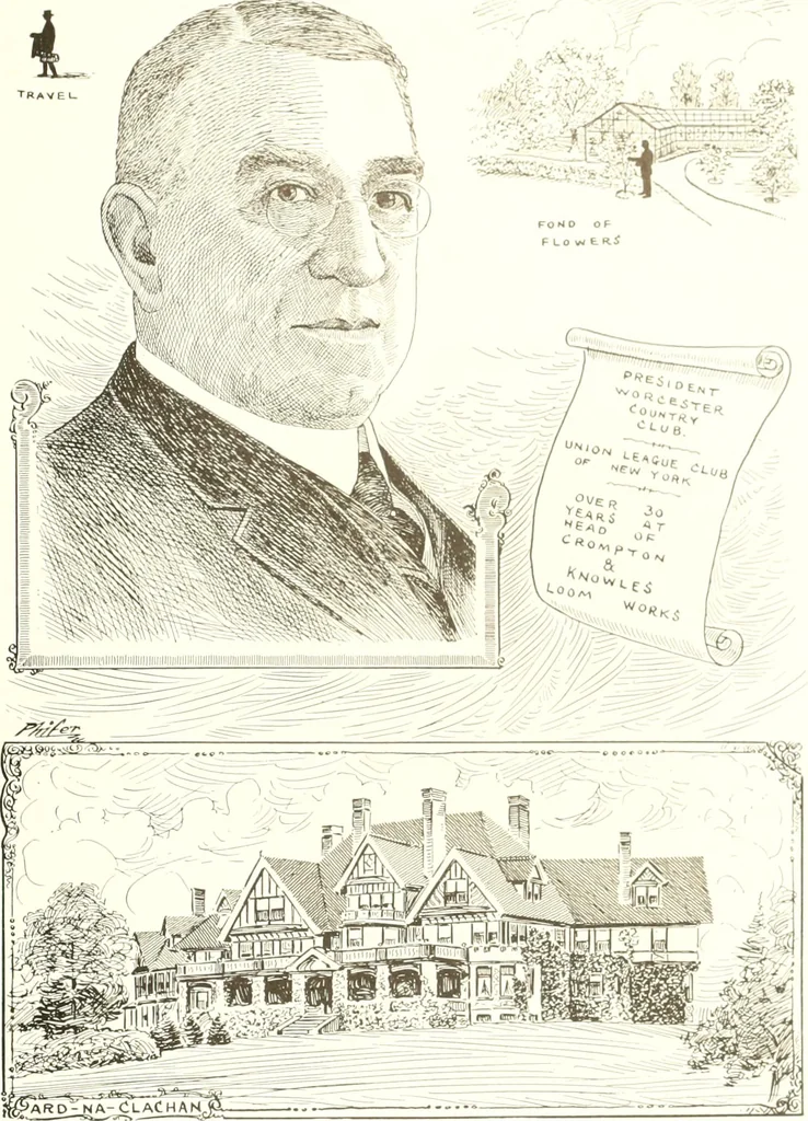 An illustration from Men of Worcester in caricature ;, 1917, leaf 46