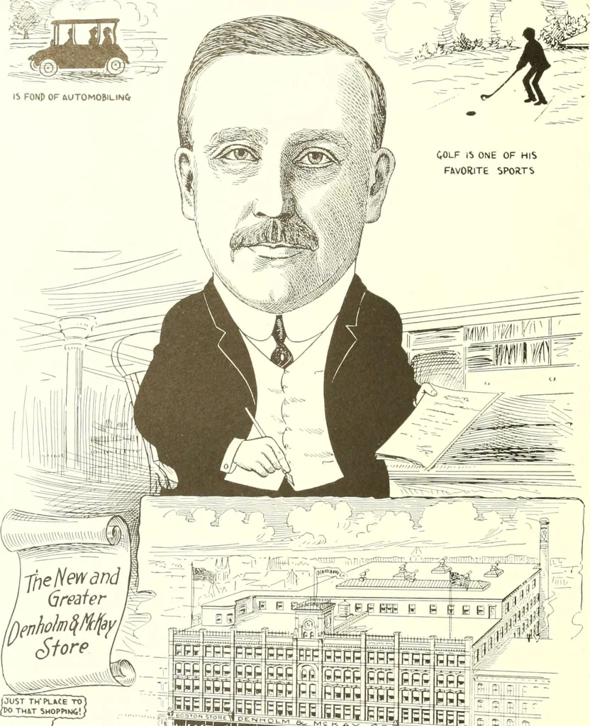 An illustration from Men of Worcester in caricature ;, 1917, leaf 61