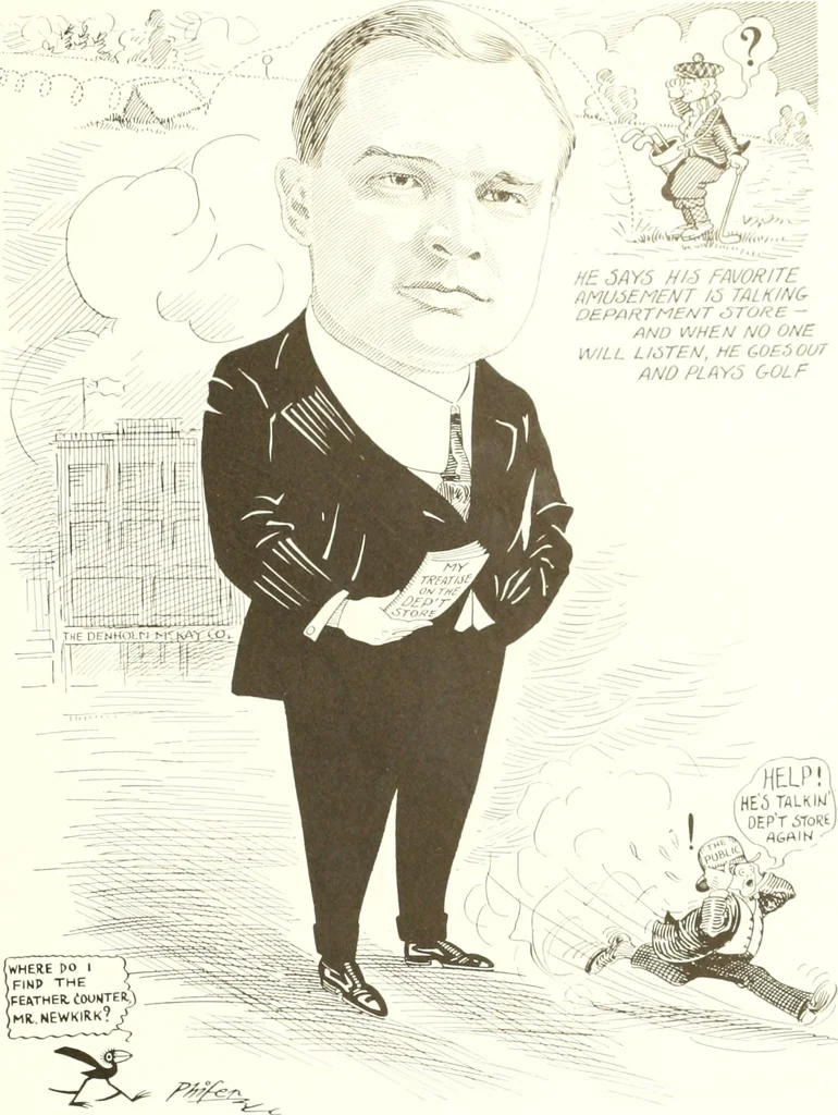 An illustration from Men of Worcester in caricature ;, 1917, leaf 62