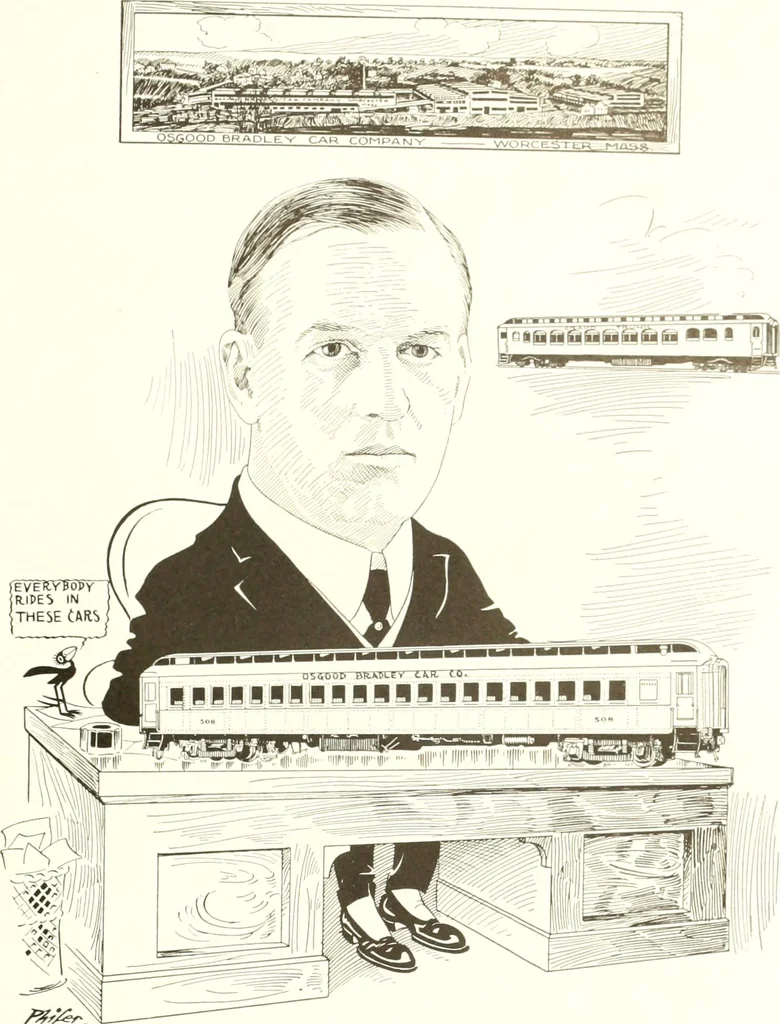 An illustration from Men of Worcester in caricature ;, 1917, leaf 64