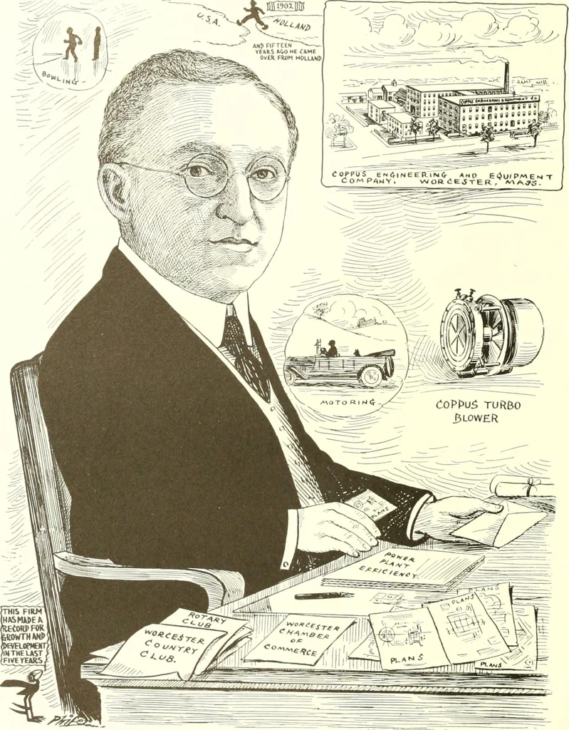 An illustration from Men of Worcester in caricature ;, 1917, leaf 81