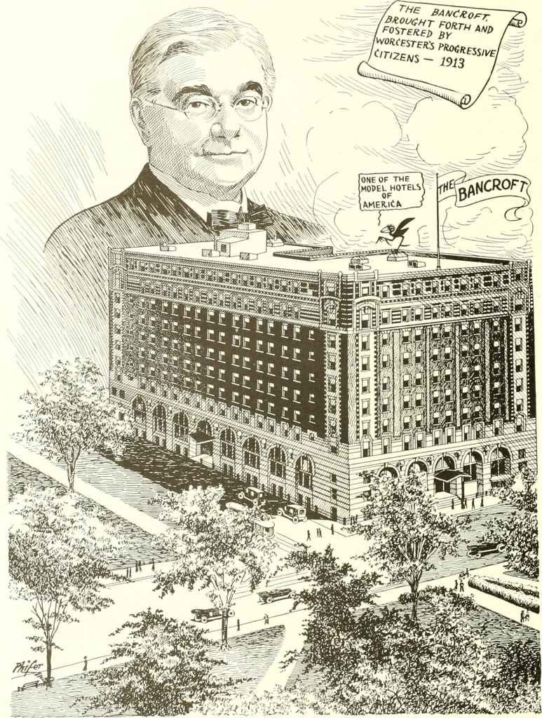 An illustration from Men of Worcester in caricature ;, 1917, leaf 95