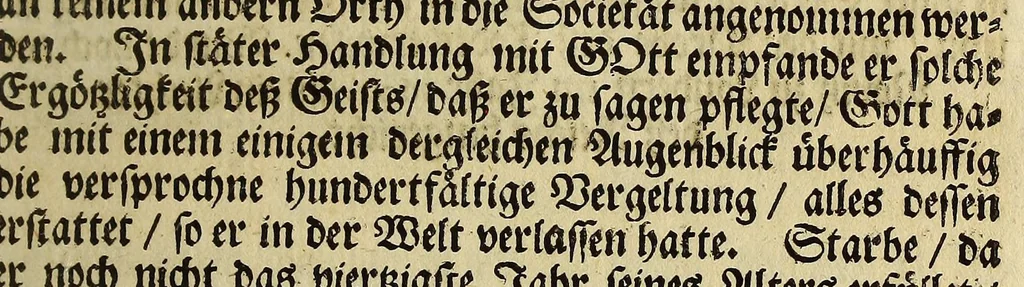 An illustration from Menologium Societatis Jesu oder Lobsame Gedächtnuss deren Patrum vnd Fratrum, so die Societät Jesu mit heiligem Leben, oder glorwürdigem Todt erleuchtet haben, 1669, leaf 45
