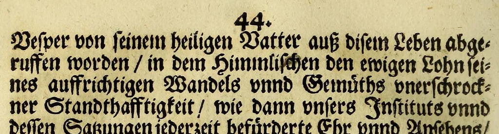 An illustration from Menologium Societatis Jesu oder Lobsame Gedächtnuss deren Patrum vnd Fratrum, so die Societät Jesu mit heiligem Leben, oder glorwürdigem Todt erleuchtet haben, 1669, leaf 66