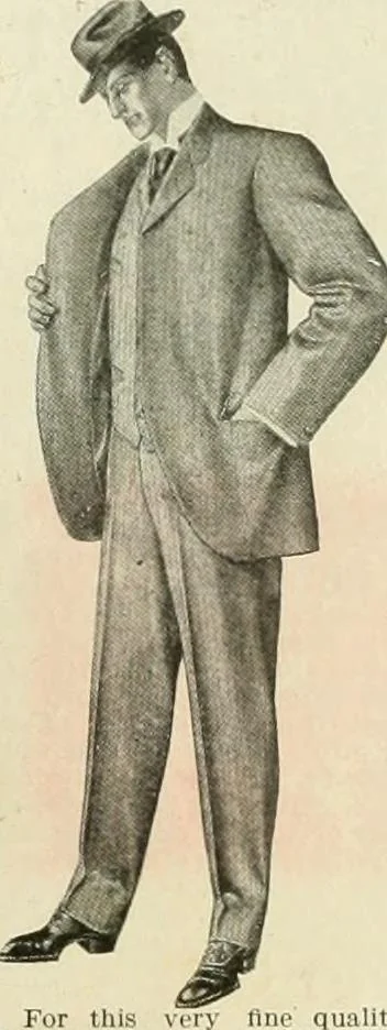An illustration from Men's ready made clothing : sample book 89F., 1906, leaf 12