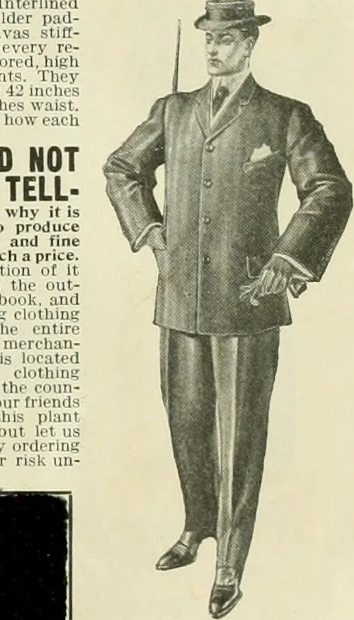 An illustration from Men's ready made clothing : sample book 89F., 1906, leaf 12