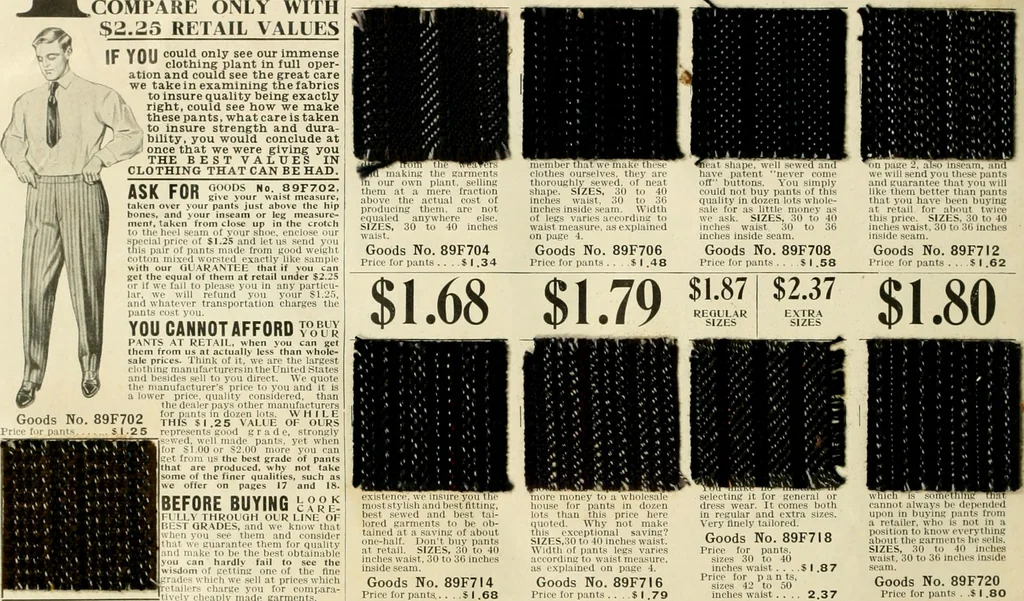 An illustration from Men's ready made clothing : sample book 89F., 1906, leaf 19