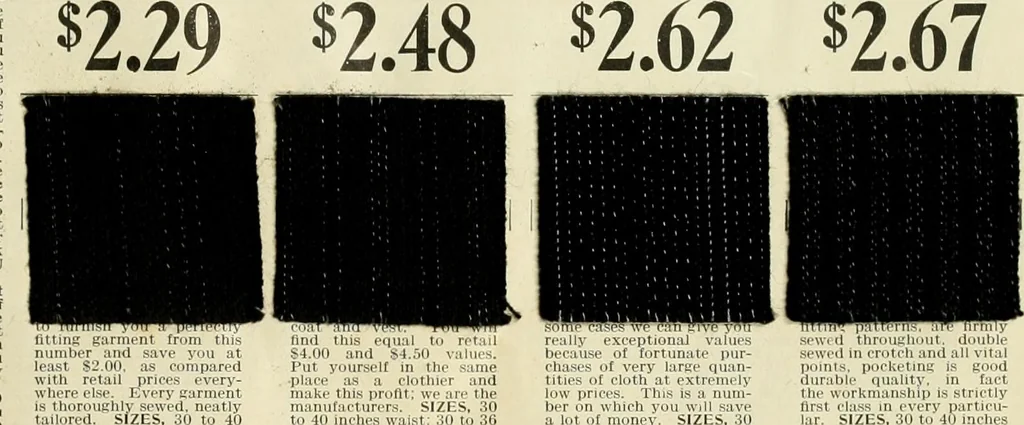 An illustration from Men's ready made clothing : sample book 89F., 1906, leaf 20
