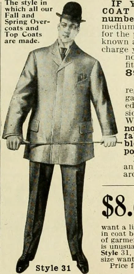 An illustration from Men's ready made clothing : sample book 89F., 1906, leaf 22