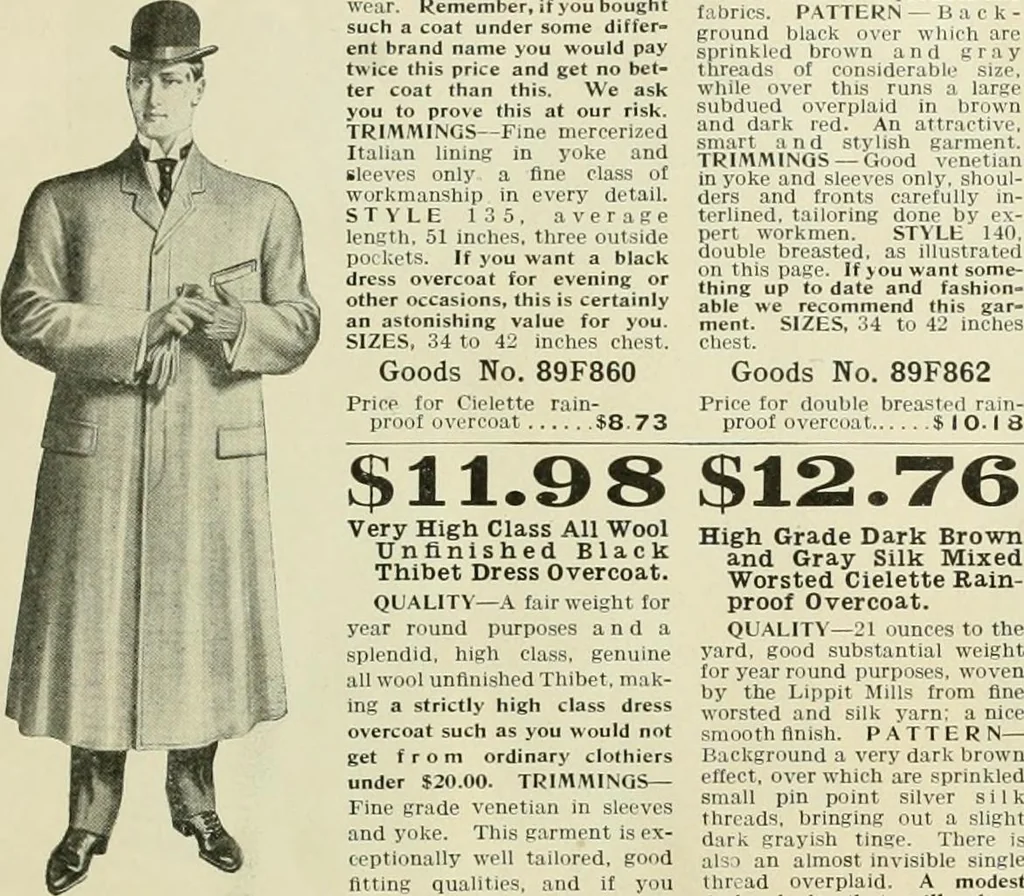 An illustration from Men's ready made clothing : sample book 89F., 1906, leaf 24