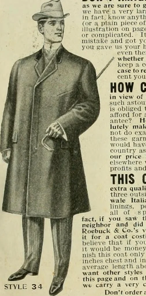 An illustration from Men's ready made clothing : sample book 89F., 1906, leaf 28