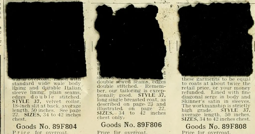 An illustration from Men's ready made clothing : sample book 89F., 1906, leaf 28