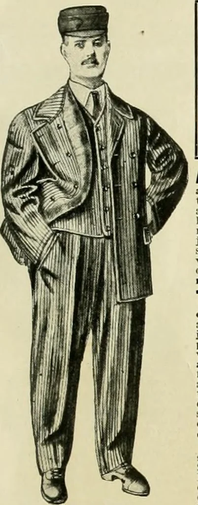 An illustration from Men's ready made clothing : sample book 89F., 1906, leaf 34