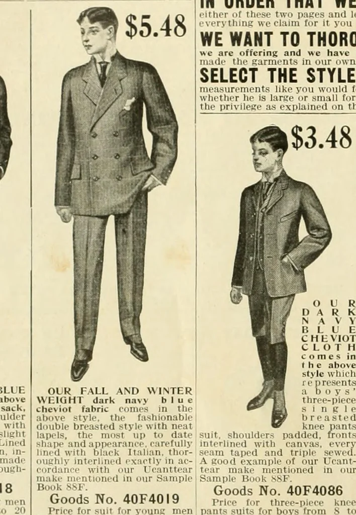 An illustration from Men's ready made clothing : sample book 89F., 1906, leaf 35